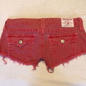Size 27 true religion shorts